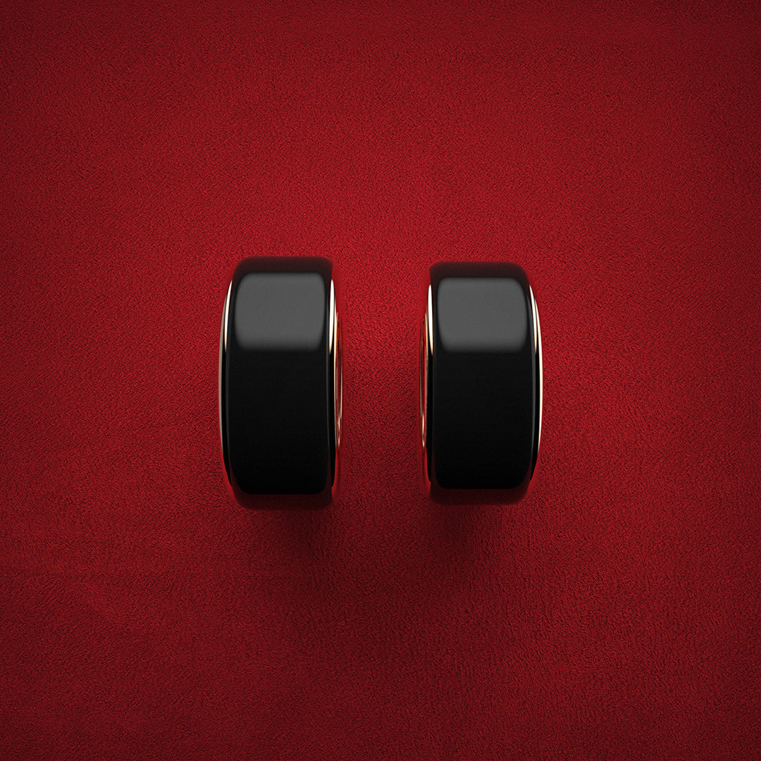 Bague HB Or Rose - Rouge