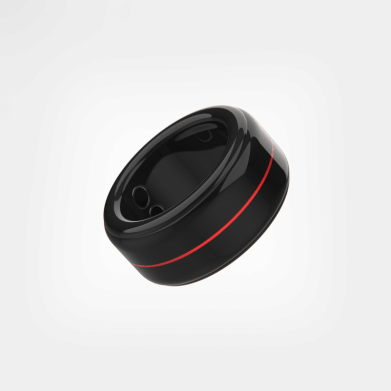 HB Ring Jet Black - Red